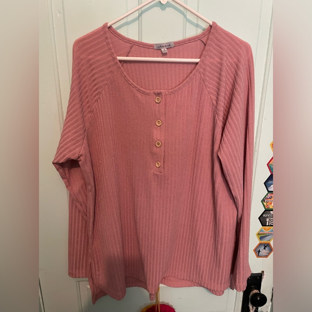 White Birch 1x Ribbed Long Sleeve